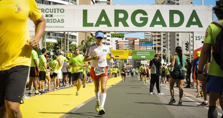 Corredores na largada